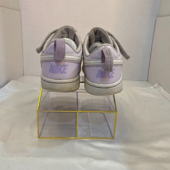 Nike Court Borough Low 2 Hook & Loop Leather Sneakers Lilac White 13C - Picture 10 of 12